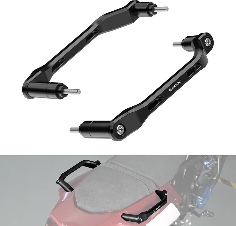 NICECNC Passenger Rear Seat Handle Grab Bar Compatible with Yamaha Tenere 700/XTZ700 2019-2024, Tenere 700 Rally Edition 2020-2024, Tenere 700 World Raid 2022, Motorcycle Rear Handle Tenere 700, Black - Image 1